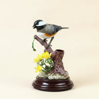 Exquisite Animated Bird Ornament Interactive Bird Statue with Base Motion-Activated Animal Statue Tabletop for Collectors, Desk, Shelf