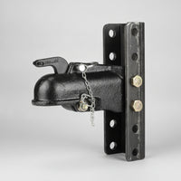Heavy-Duty Adjustable Hitch Coupler with Safety Chain Reliable Adjustable Trailer Coupler Latch Long-Lasting Hardware Secure for Towing