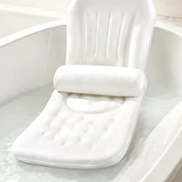 Body-Shaped Bath Cushion Contoured Tub Pad Suction Cups