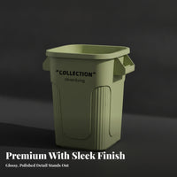 Open-Top Trash Can | Sturdy Thickened Build, Space-Saving Tapered Shape, Trash Can with Handles, for Kitchen