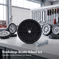 Replacement Trailer Caster Wheel | Ribbed Spoke-Style Construction, Smooth Outer surface, Trailer caster wheel with Bushing, for Workshop