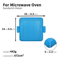 Microwave Sandwich Toaster with Non-Stick Coating for Quick Breakfast