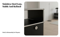 2-Drawer Metal Cabinet rustic aesthetic Nightstand Vintage Inspired for Bedroom