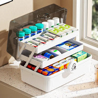 Drawer-Type Large-Capacity Medicine Box, Multi-Layer Transparent Storage Organizer for Home and Student Dormitory