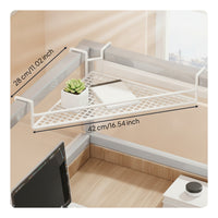 Desk Storage Rack with Hooks Metal Hanging Desk Rack Wire for Office Workers