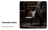 Wavy Backrest Chair Italian design Dining Room Seating Light Luxury Upholstered for Interior Designers, Kitchen