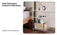 Clear C-Shaped Table Space-Saving Indoor Furnishing Modern Look for Small Spaces