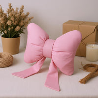 Decorative Bow Pillow Padded Bow Cushion Stitched for Bed