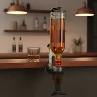 Clamp-on Bottle Dispenser Metal Drinkware Transparent