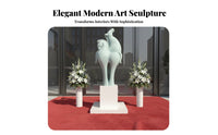 Good Luck Gift Horse Statue Floor Lamp Rechargeable Large Horse Ornament with Moon Light Tap Control Modern Creature Statue Light for Business Owners, New Homeowners, Hotel Lobby, Office, Living Room, Entryway