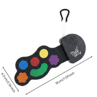 Mini Drum Keychain Playable Novelty Accessory Mini Roll up Silicone Musical instument Keychain for Desk