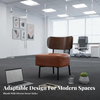 Armchair and End Table Pair Minimalist Design Conversation Set Space-Saving Ergonomic Backrestrest for Interior Designers