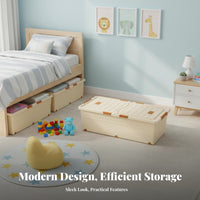 Rolling Under-Bed Organizer With casters Flat Rolling Storage container for Homeowners