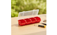 Plastic Storage Organizer with Compartments Transparent for DIYers, Hobbyists