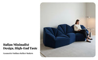 Italian Minimalist Design Asymmetrical Sectional Valley-Inspired Shape Living Room Furniture Sculptural Form Lounge Couch Signature aesthetic for Interior Designers, Homeowners, Apartment Dwellers, Hotel Lobby, Reception Hall