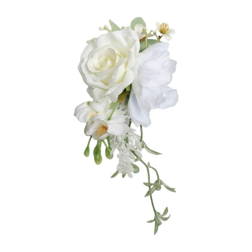 Artificial Corsage Formal Textile Flower Corsage Elegant for Prom, Grooms