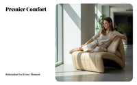 X-Frame Armchair Foldable Lounge Chair distinctive Design Comfy pad for Homeowners, Adults, Living Room