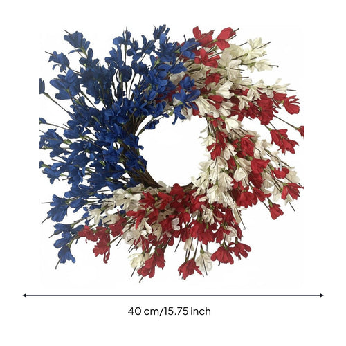 American Flag Azalea Wreath Festive Atmosphere Patriotic Floral Wreath