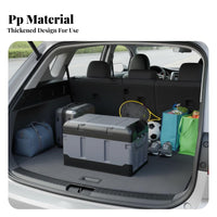 Large Capacity foldable Trunk Organizer Multi-Compartment foldable luggage Container Foldable Design Car Storage Portable for Travelers, Families, Shoppers, Grocery Shopping, highway Trips, Camping, SUV
