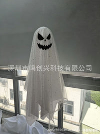3-Pack Halloween Hanging Evil Mesh Ghost Decorations for Outdoor Lawn, Porch, Indoor