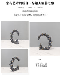 欧式轻奢抽象几何树脂雕塑摆件玄关卧室酒店样板房软装家居装饰品