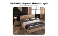 2-Drawer End Table Minimalist Design Nightstand Effortless Sliding Drawers Sturdy Construction for Homeowners, Guest Room