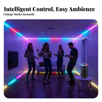 RGB LED String Lights Timer Function Music Sync LED Lights USB Powered for Teens