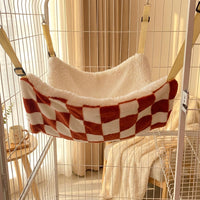 Cat Hammock for Cage, Winter Warm Soft Hanging Cat Bed, Soft Swing and Cage Accessories for Indoor Universal Breeds, Standard Size Winter Bed