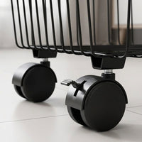 Stainless Steel Kitchen Storage Trolley on Wheels for Vegetables and Fruits, Rolling Bathroom Cart with Removable Baskets