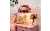 Floral Rose Petal Lamp Decorative Flower Table Lamp Warm Light Romantic for Women, Bedroom, Bedside, Vanity