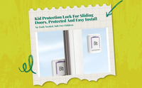 Kid Protection Sliding Door Lock, Panel Security Lock, childproof Sliding Glass Door, Strong glue, Easy Installation, Effortless Mounting