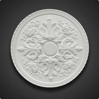 French Design Ceiling Medallion Decorative Pattern Round Ceiling Medallion Interior Decor Paintable Easy Install
