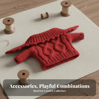 20cm Doll Sweater Versatile Decoration Doll Sweater Stretchable Fit Miniature Winter Clothes for BJD Owners