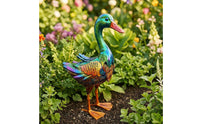 Metal Waterfowl Outdoor Duck Garden Statue Garden Statue for Gardeners, Homeowners, Yard, Patio, Lawn