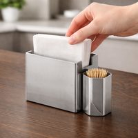 Napkin Holder, Napkin Stand, Gold, Stainless Steel, Modern Design, For Dining Table, Cafe, Restaurant Compatible