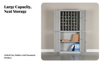 Key Management Cabinet Reliable Lock Options Wall-Mounted Key Cabinet Lockable Lockbox for Property Managers, Hotel Repair Shop, School, Hospital