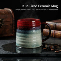 Ceramic Coffee Mug with Handle, 15oz Large Capacity Tea Cup for Hot and Cold Beverages, Handmade Glazed Drinkware for Home Kitchen Office