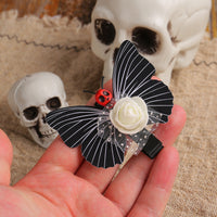 Halloween Skull Butterfly Wing Hair Clip