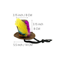 Miniature Top Hat with Feathers Feathered Miniature Top Hat Retro