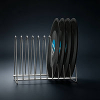 Desktop Album Rack Arched Dividers Metal Album Storage Rack Open Open-Sided