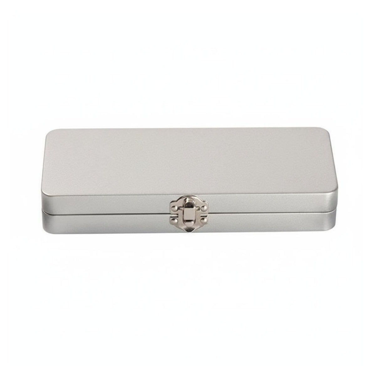 Rectangular Tin with Hinged Lid Portable Rectangular Tin Box multifunctional
