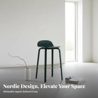 Saddle Seat High Stool Nordic Aesthetic Bar Chair Wear-Resistant for Cafe Owners