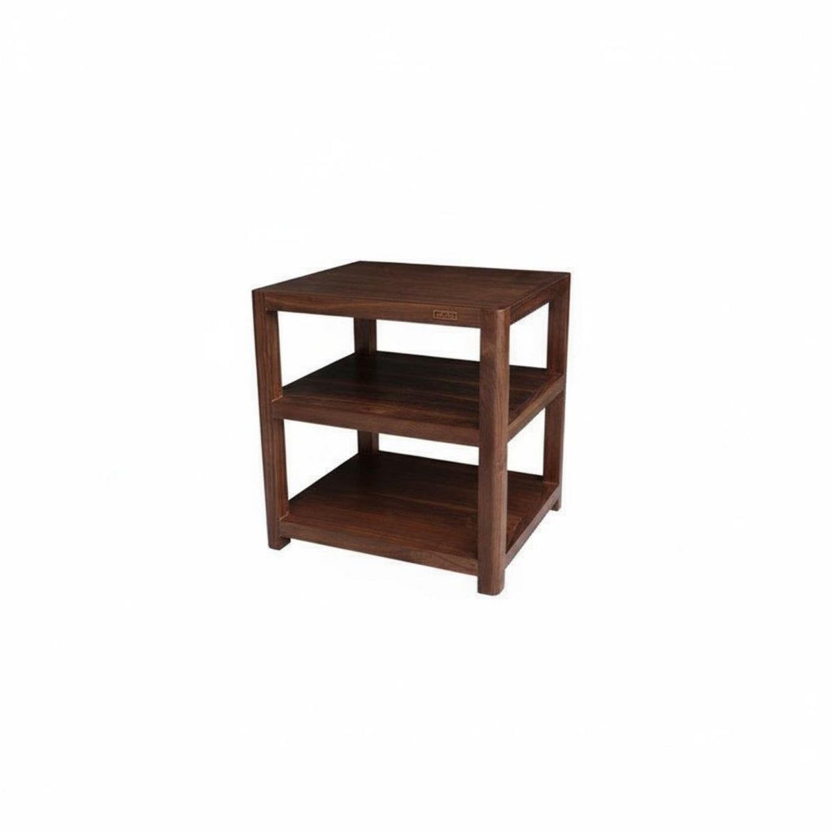 3-Tier Solid Wood Audio Rack Sturdy Structure Walnut Amplifier Stand Heavy Duty High-Fidelity Equipment Shelf for Audiophiles, Listening Room