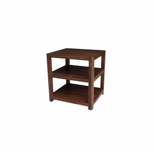 3-Tier Solid Wood Audio Rack Sturdy Structure Walnut Amplifier Stand Heavy Duty High-Fidelity Equipment Shelf for Audiophiles, Listening Room