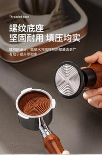 实木大头恒力咖啡压粉器按压式自动回弹平衡定力锤压粉锤51/53/58