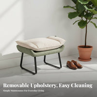 Upholstered Shoe-Changing Stool Nordic design Upholstered Ottoman Multi-Functional Comfortable Padding for Living Room, Office