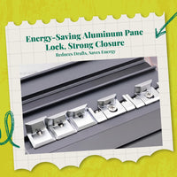 Aluminum Alloy Glazing Lock, Security Lock, Universal Holder, Upgraded Design, Easy Installation