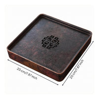 Copper Tea Tray Raised Rim Draining Board Long-Lasting