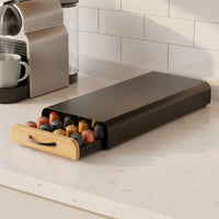 40 Pod Coffee Drawer Easy Pull Handle Coffee Capsule Drawer for Countertop