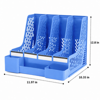 Desk Organiser, 4 Layer Document Organiser 10cm PP, File Organiser for Office Workers & Students, 500 Sheet Capacity